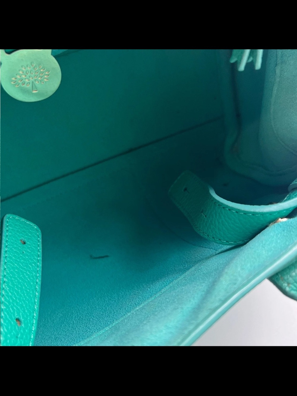 Mulberry Turquoise Leather Satchel - Picture 13 of 16